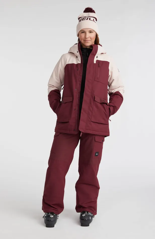 Women Utility Snow Jacket Red Mix O039Neill Ski Jackets