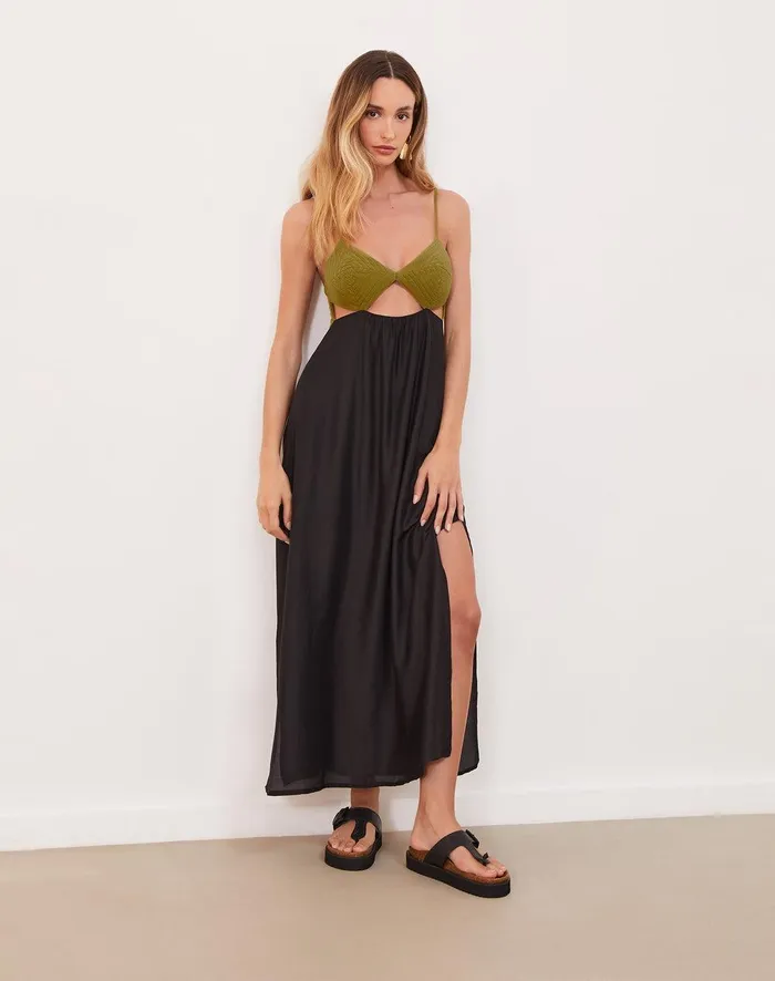 Women Yana Long Dress 8211 Black ViX Paula Hermanny Dresses