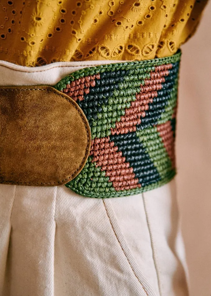 Womens Carlie Belt Kaki Multi Szane Belts