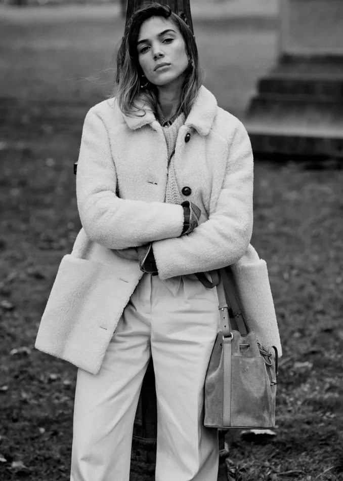 Womens Isae Coat Ecru Szane Jackets and Coats