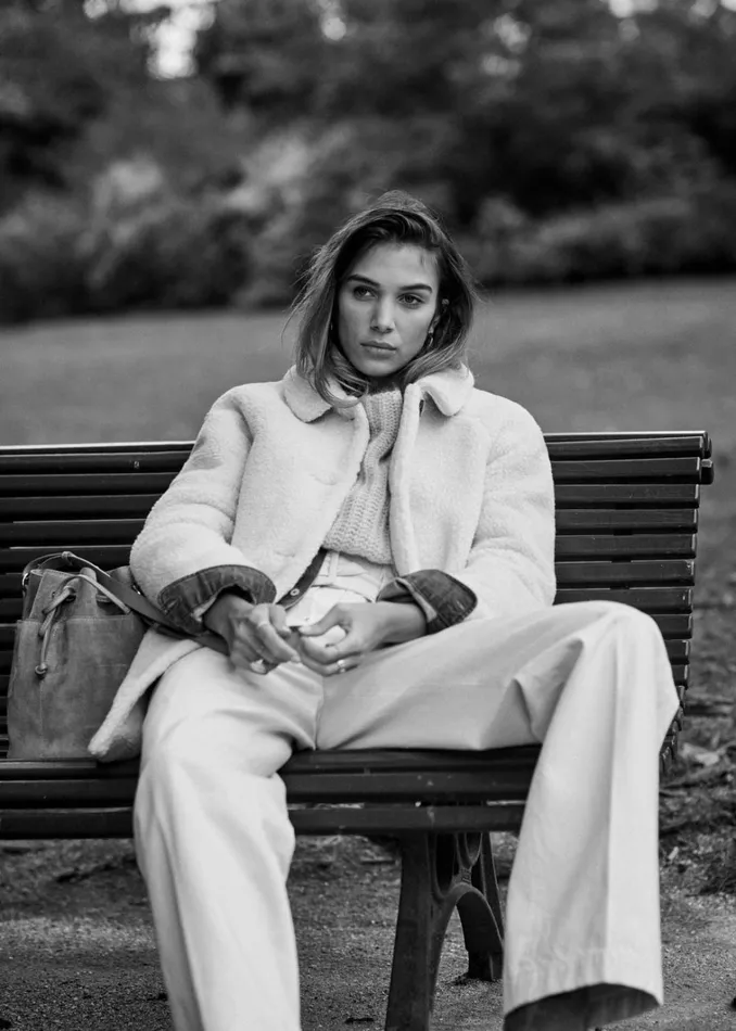 Womens Isae Coat Ecru Szane Jackets and Coats
