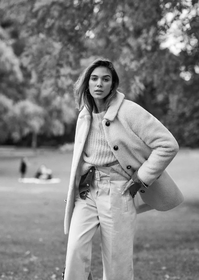 Womens Isae Coat Ecru Szane Jackets and Coats
