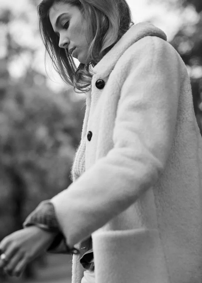 Womens Isae Coat Ecru Szane Jackets and Coats
