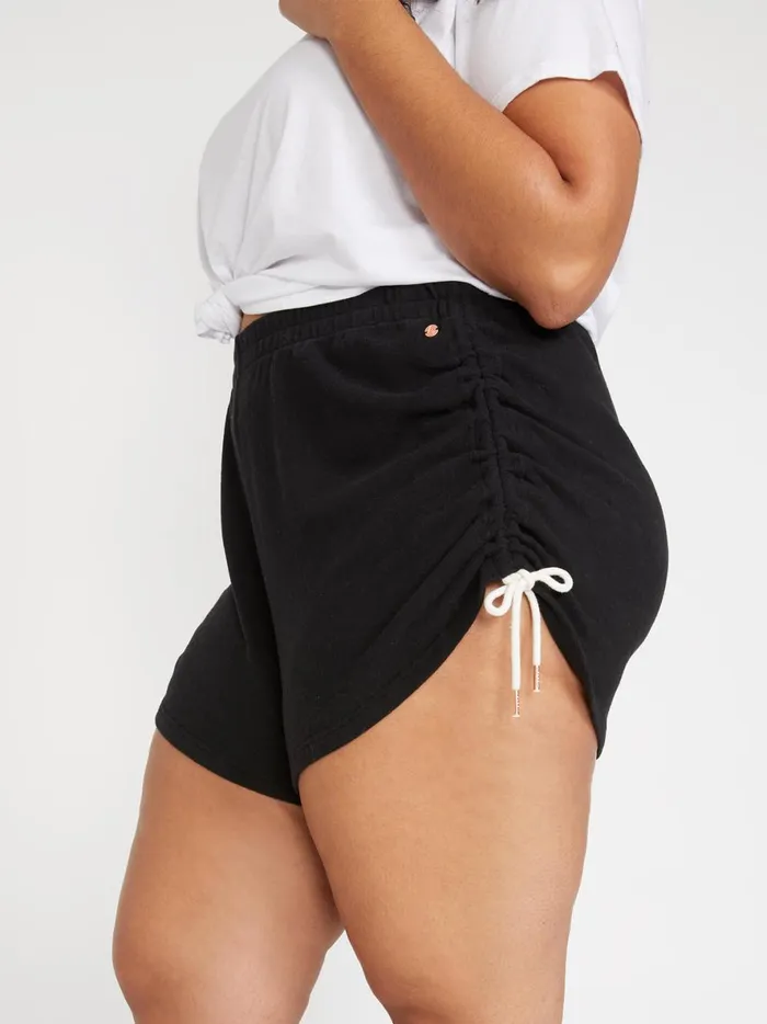 Womens Lived In Lounge Fleece Shorts Plus Size 8211 Black Volcom Shorts