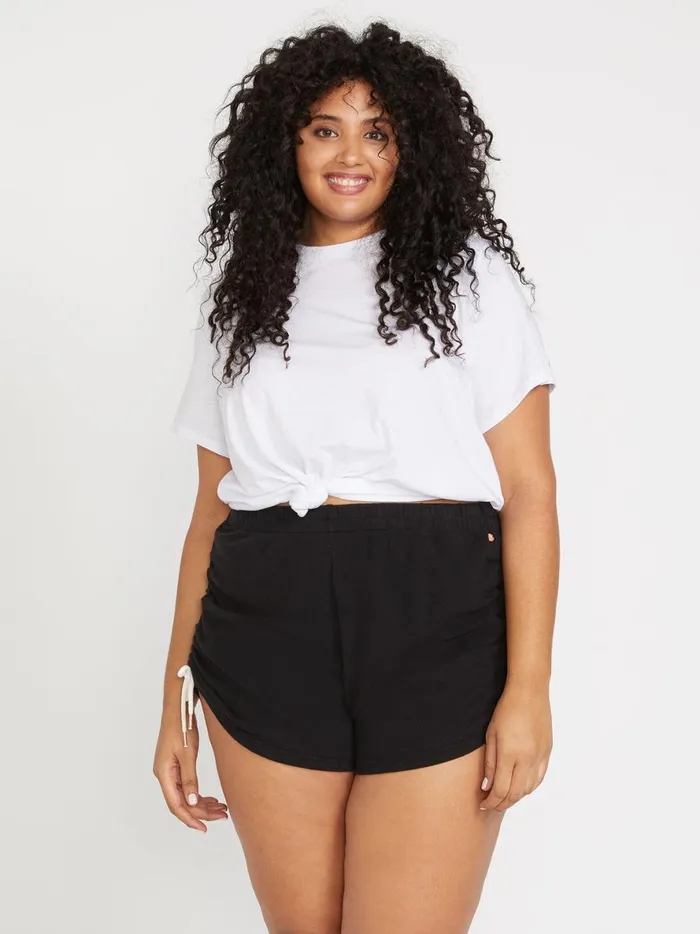 Womens Lived In Lounge Fleece Shorts Plus Size 8211 Black Volcom Shorts