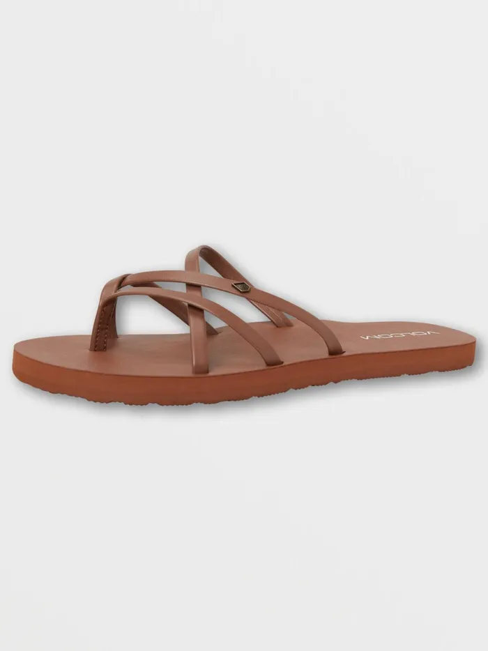 Womens New School II Sandal 8211 Cognac Volcom Surf