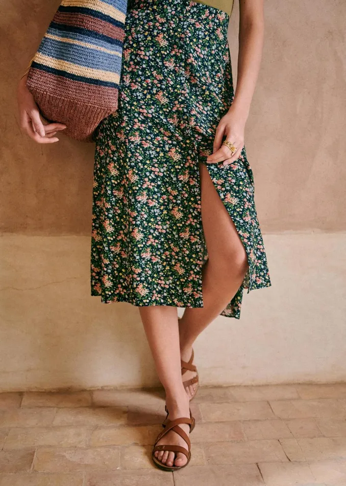 Womens Ralph Skirt Navy Garden Print Szane Skirts and Shorts
