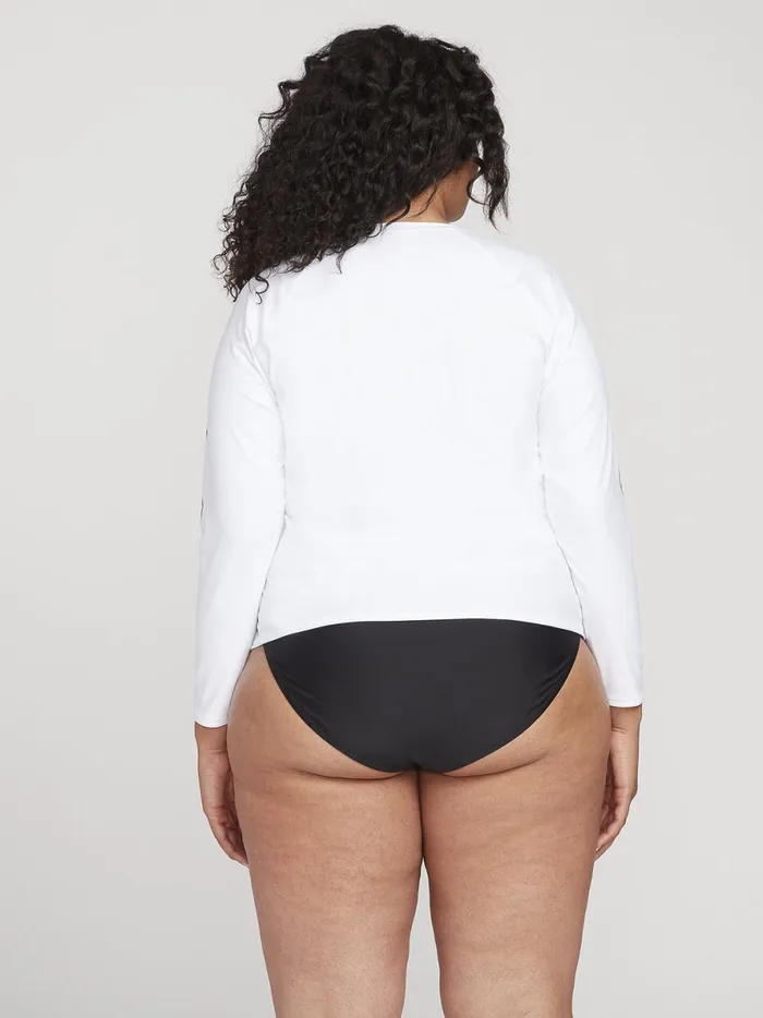 Womens Simply Core Long Sleeve UPF 50 Plus Size Rashguard 8211 White Volcom Rashguards