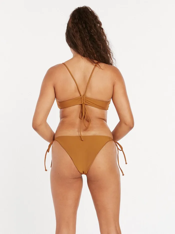 Womens Simply Seamless Scoop Bikini Top 8211 Bronze Volcom EcoTrue Swim