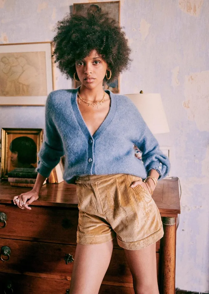 Womens William Shorts Dark Beige Szane Skirts and Shorts